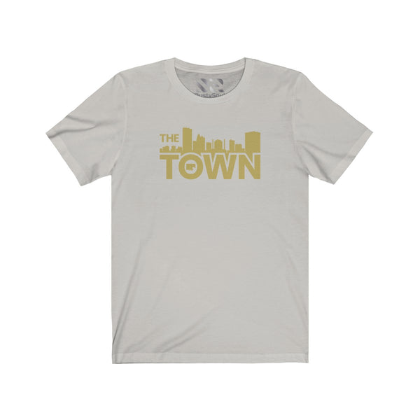 The Town "Skyline" (Gold) Unisex Jersey Short Sleeve Tee