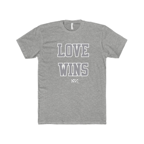 "LOVE WINS" Men's Cotton Crew Tee