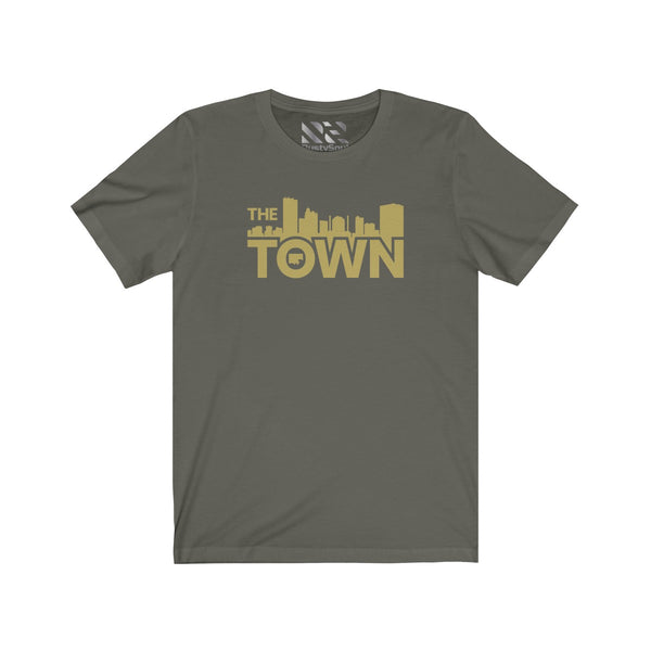 The Town "Skyline" (Gold) Unisex Jersey Short Sleeve Tee