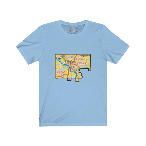The Town "Map" Unisex Jersey Short Sleeve Tee