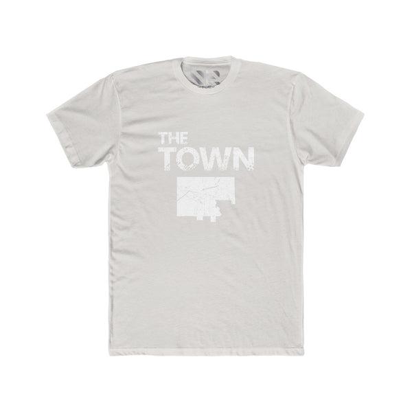 The Town 1 (White) Men's Cotton Crew Tee