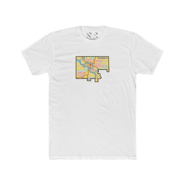 The Town "Map" Men's Cotton Crew Tee