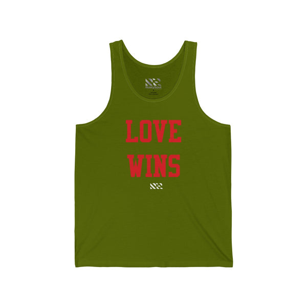 "LOVE WINS" Unisex Jersey Tank