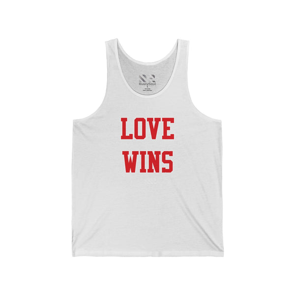 "LOVE WINS" Unisex Jersey Tank