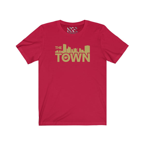 The Town "Skyline" (Gold) Unisex Jersey Short Sleeve Tee