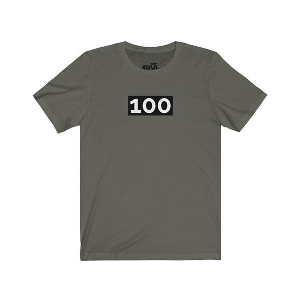 "100" Unisex Jersey Short Sleeve Tee