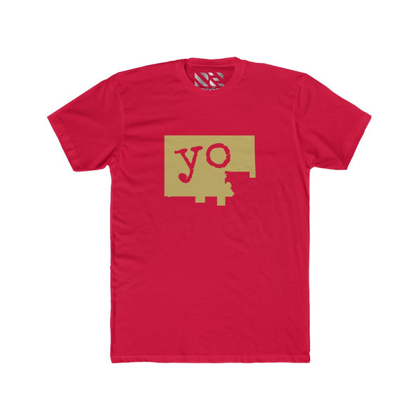 The Town "YO" (Gold) Men's Cotton Crew Tee