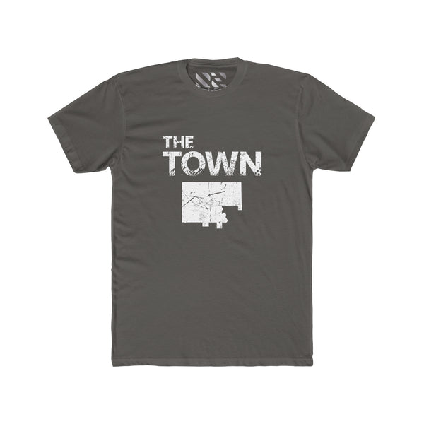 The Town 1 (White) Men's Cotton Crew Tee