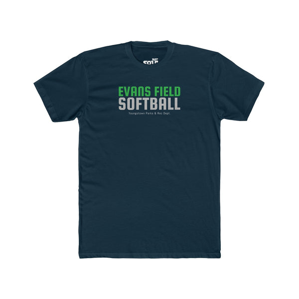 "Evans Field Softball" Men's Cotton Crew Tee