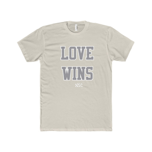 "LOVE WINS" Men's Cotton Crew Tee