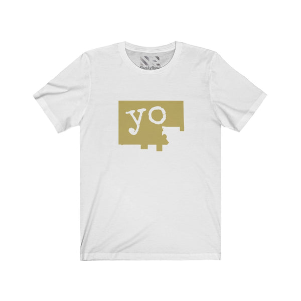 The Town "YO" (Gold) Unisex Jersey Short Sleeve Tee