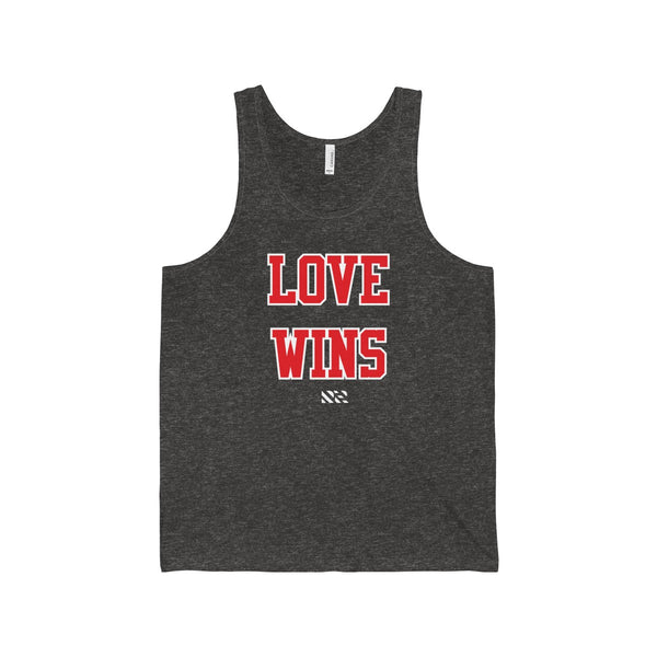 "LOVE WINS" (Red & White) Unisex Jersey Tank