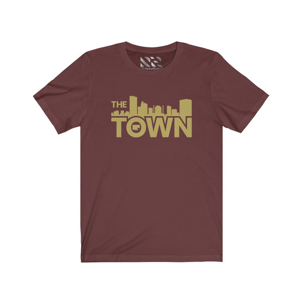 The Town "Skyline" (Gold) Unisex Jersey Short Sleeve Tee