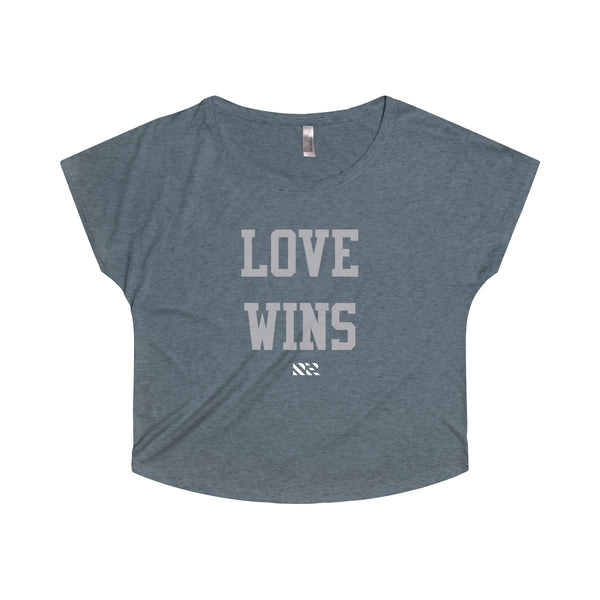 "LOVE WINS" Women's Tri-Blend Dolman