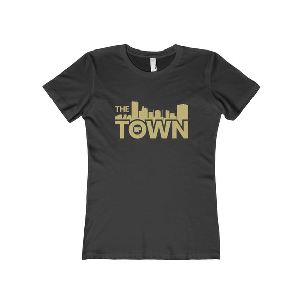 The Town "Skyline" (Gold) Women's The Boyfriend Tee