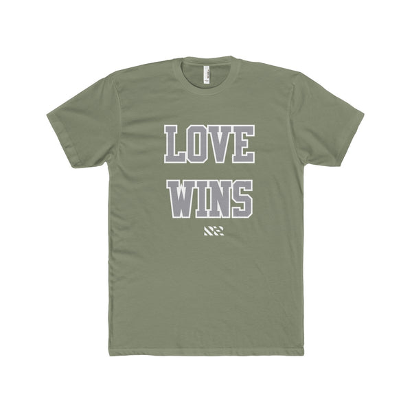 "LOVE WINS" Men's Cotton Crew Tee