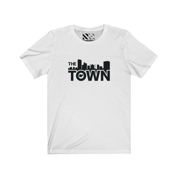 The Town "Skyline" (Black) Unisex Jersey Short Sleeve Tee