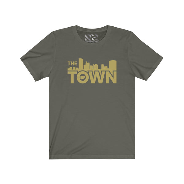 The Town "Skyline" (Gold) Unisex Jersey Short Sleeve Tee