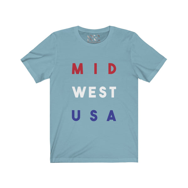 "Mid West USA" Unisex Jersey Short Sleeve Tee