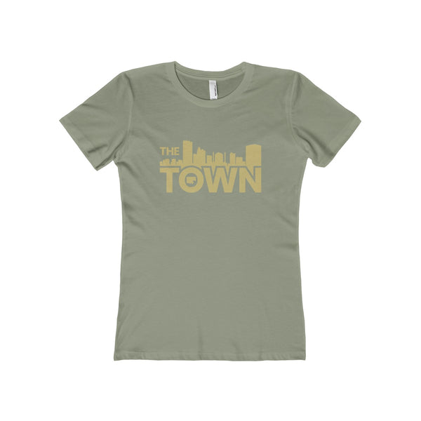 The Town "Skyline" (Gold) Women's The Boyfriend Tee