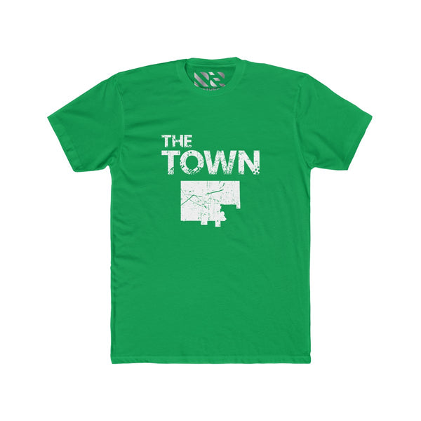 The Town 1 (White) Men's Cotton Crew Tee