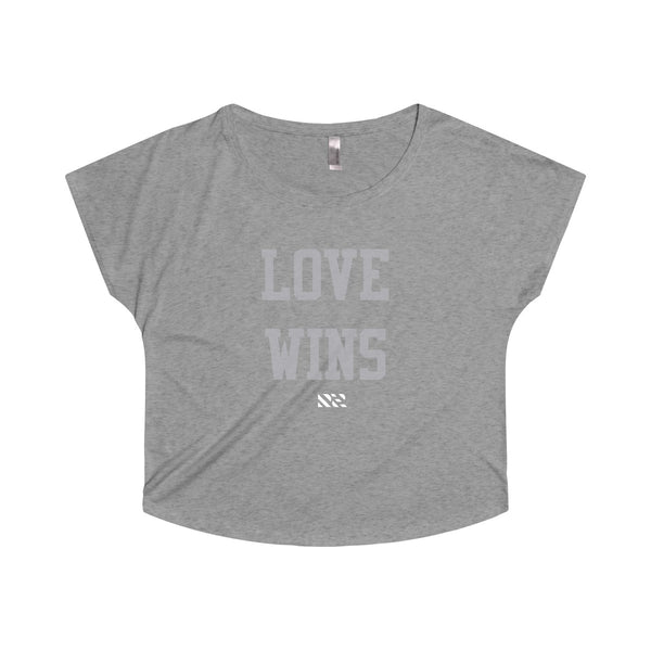 "LOVE WINS" Women's Tri-Blend Dolman