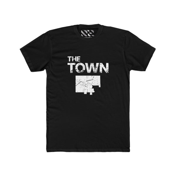 The Town 1 (White) Men's Cotton Crew Tee