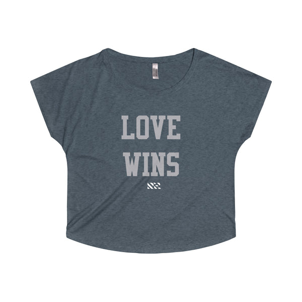 "LOVE WINS" Women's Tri-Blend Dolman