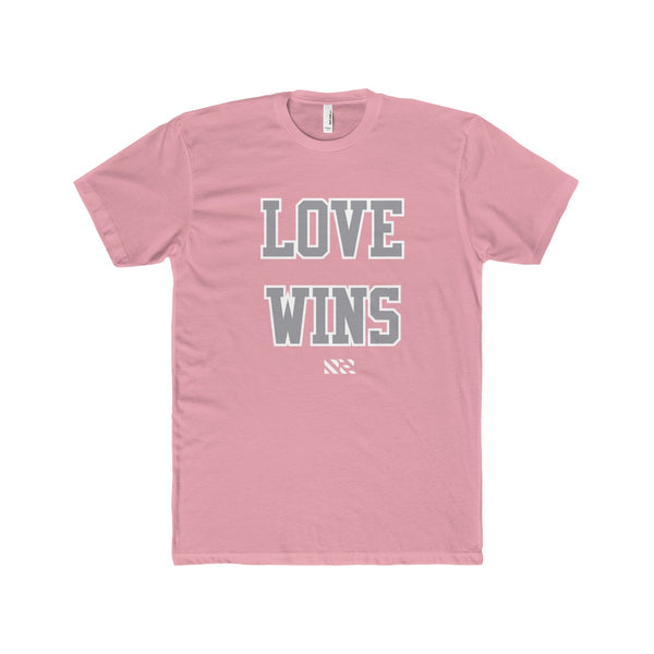 "LOVE WINS" Men's Cotton Crew Tee