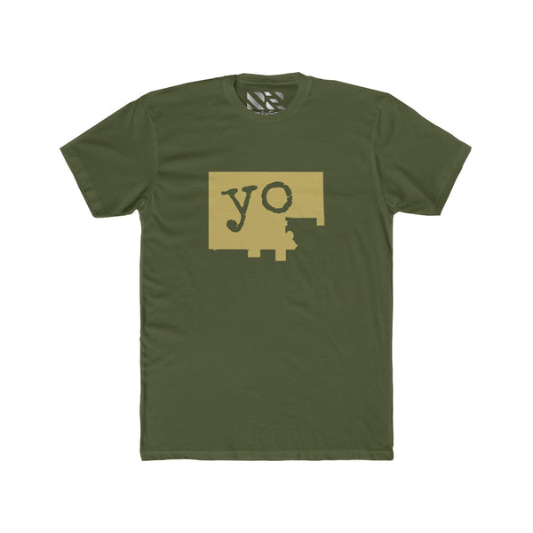 The Town "YO" (Gold) Men's Cotton Crew Tee