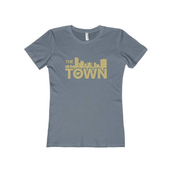 The Town "Skyline" (Gold) Women's The Boyfriend Tee