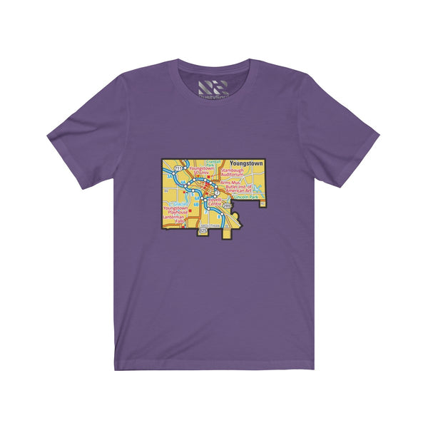 The Town "Map" Unisex Jersey Short Sleeve Tee