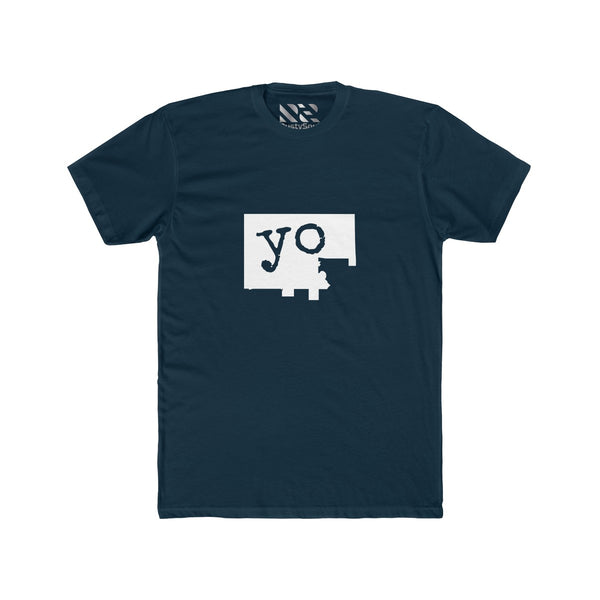 The Town "YO" (White) Men's Cotton Crew Tee