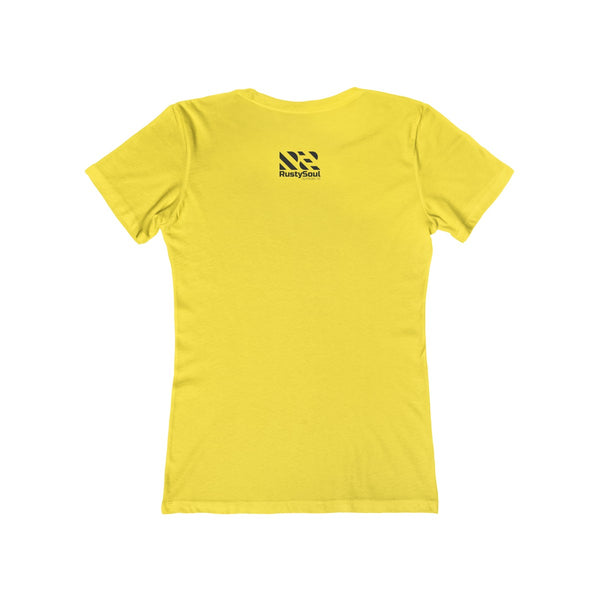 The Town "Skyline" (White) Women's The Boyfriend Tee