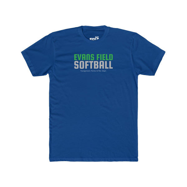 "Evans Field Softball" Men's Cotton Crew Tee