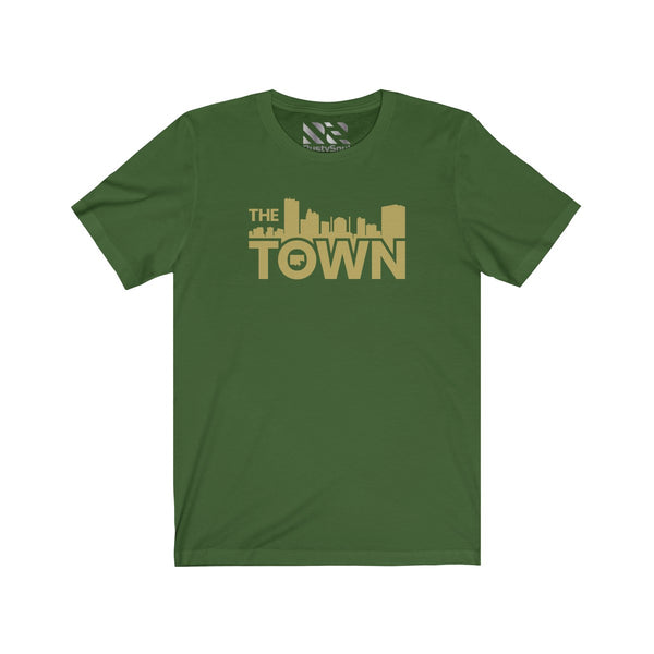 The Town "Skyline" (Gold) Unisex Jersey Short Sleeve Tee