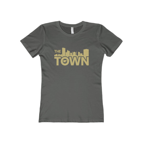 The Town "Skyline" (Gold) Women's The Boyfriend Tee
