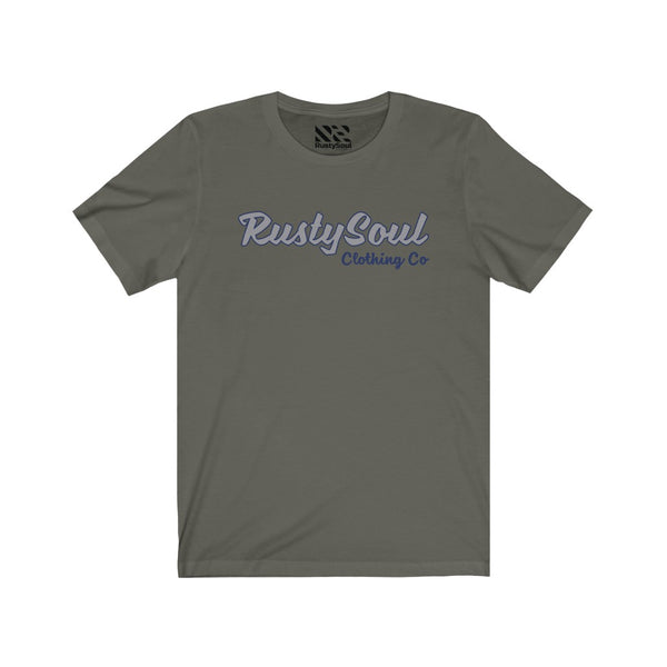 RustySoul Brand (Gray & Blue) Unisex Jersey Short Sleeve Tee