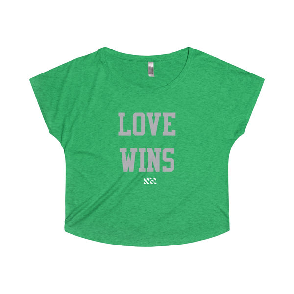 "LOVE WINS" Women's Tri-Blend Dolman