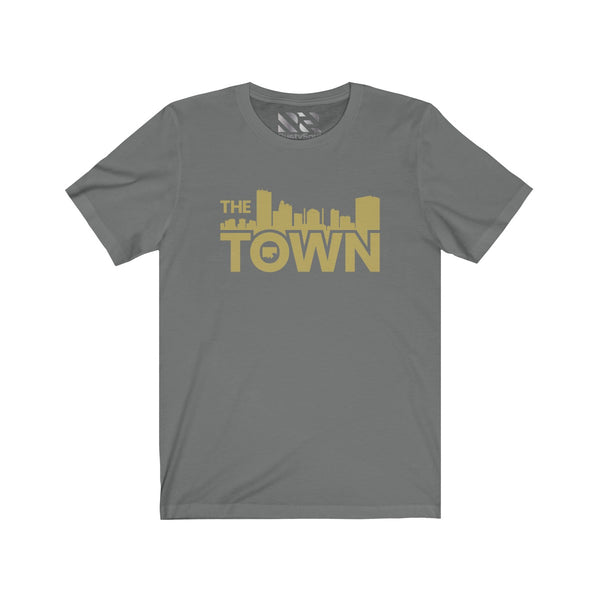 The Town "Skyline" (Gold) Unisex Jersey Short Sleeve Tee