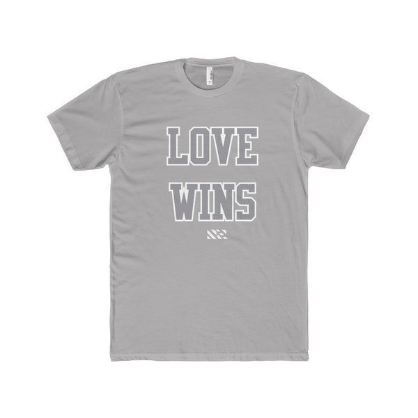 "LOVE WINS" Men's Cotton Crew Tee