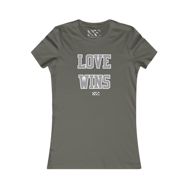 Love Wins (Gray & White) Women's Favorite Tee