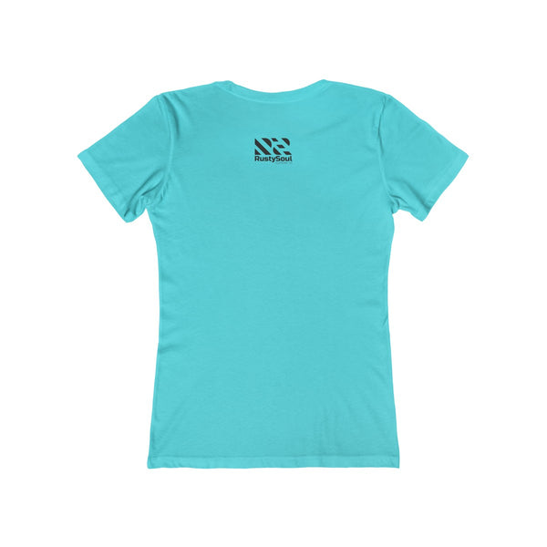 The Town "Skyline" (White) Women's The Boyfriend Tee