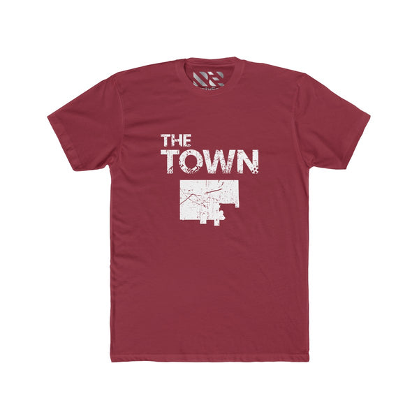 The Town 1 (White) Men's Cotton Crew Tee