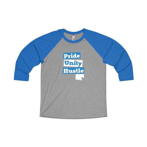 The Town "Pride Unity Hustle" Unisex Tri-Blend 3/4 Raglan Tee