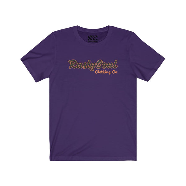 RustySoul Brand (Navy & Orange) Unisex Jersey Short Sleeve Tee