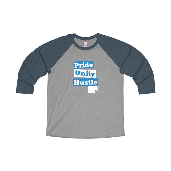 The Town "Pride Unity Hustle" Unisex Tri-Blend 3/4 Raglan Tee