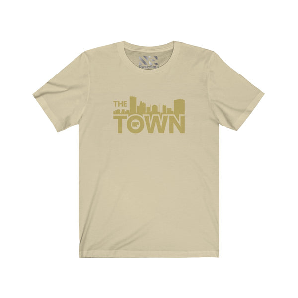 The Town "Skyline" (Gold) Unisex Jersey Short Sleeve Tee