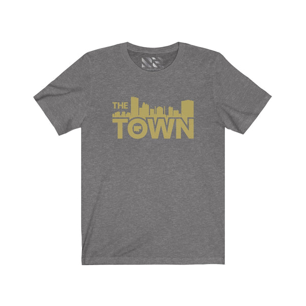 The Town "Skyline" (Gold) Unisex Jersey Short Sleeve Tee