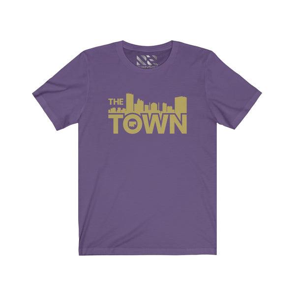The Town "Skyline" (Gold) Unisex Jersey Short Sleeve Tee